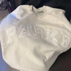 White/Grey Fleece Parke Sweatshirt